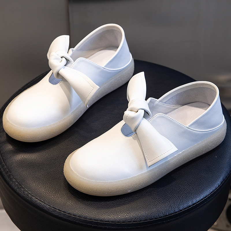 Ddmysports Genuine Leather Small White Women In New Spring Sports Versatile Flat Sole Single For Shallow Mouth Casual One Legged S Shoes OUTDOOR
