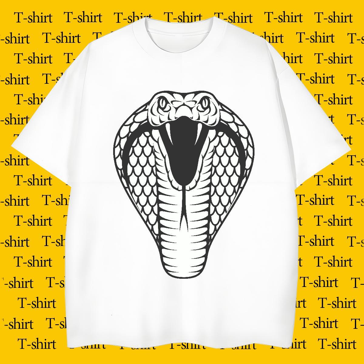 Designer T Shirts Men cobra Breathable Crew Neck Sport DIY Printed 100% Cotton 230g Couples T Shirts 2024 DIY Clothings