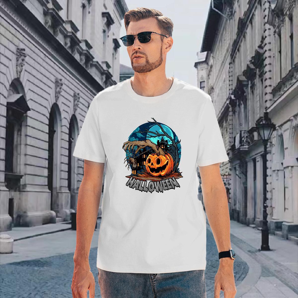 Popular Man T Shirts halloween Breathable Crew Neck Hip Hop Customized 100% Cotton 230g Mens Tshirts New Designer Tops Shirt