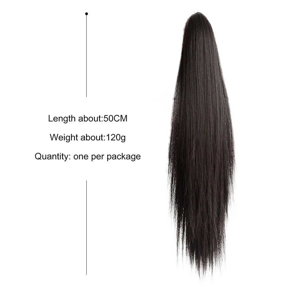 WTB synthetic wig ponytail for women long straight hair grip ponytail natural and fake ponytail for women W240817