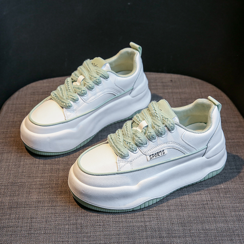 Ddmysports Little White Summer New Korean Edition Versatile Student Thick Sole Board Leisure Sports Shoes Female OUTDOOR