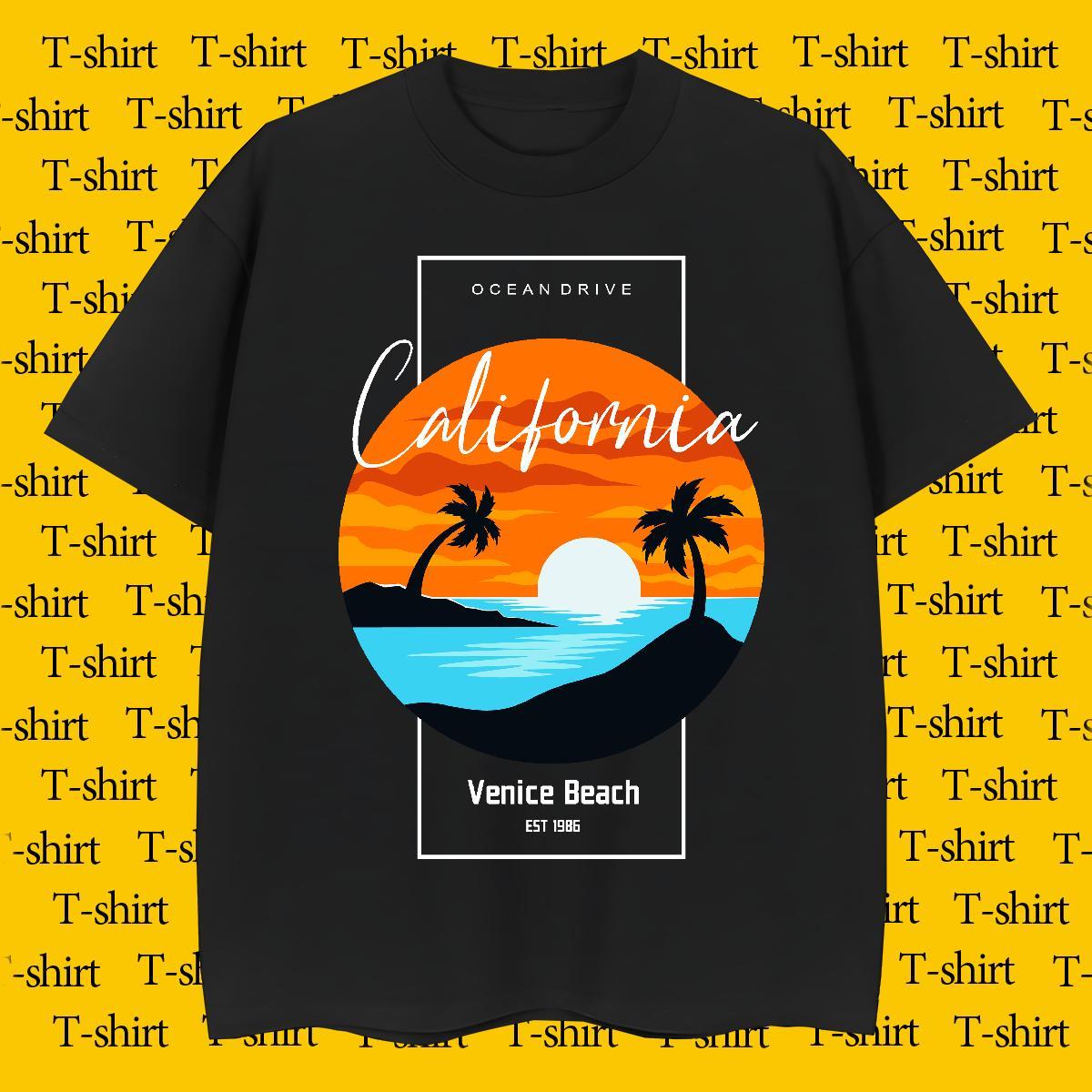 Designer Fashion Couples T Shirts sea Casual Daily Wear 230g Pure Cotton Top Tees Breathable Unisex T Shirts Men Anime