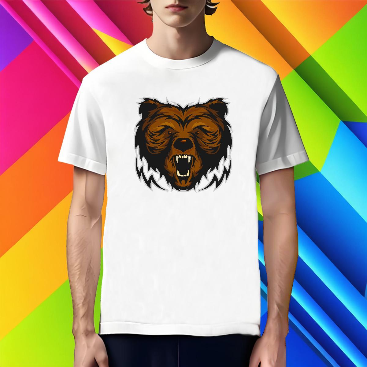 Comfortable T Shirt For Man bear Pure Cotton Hip Hop Street Black White 230g Pure Cotton Tshirts Custom Tops Shirt
