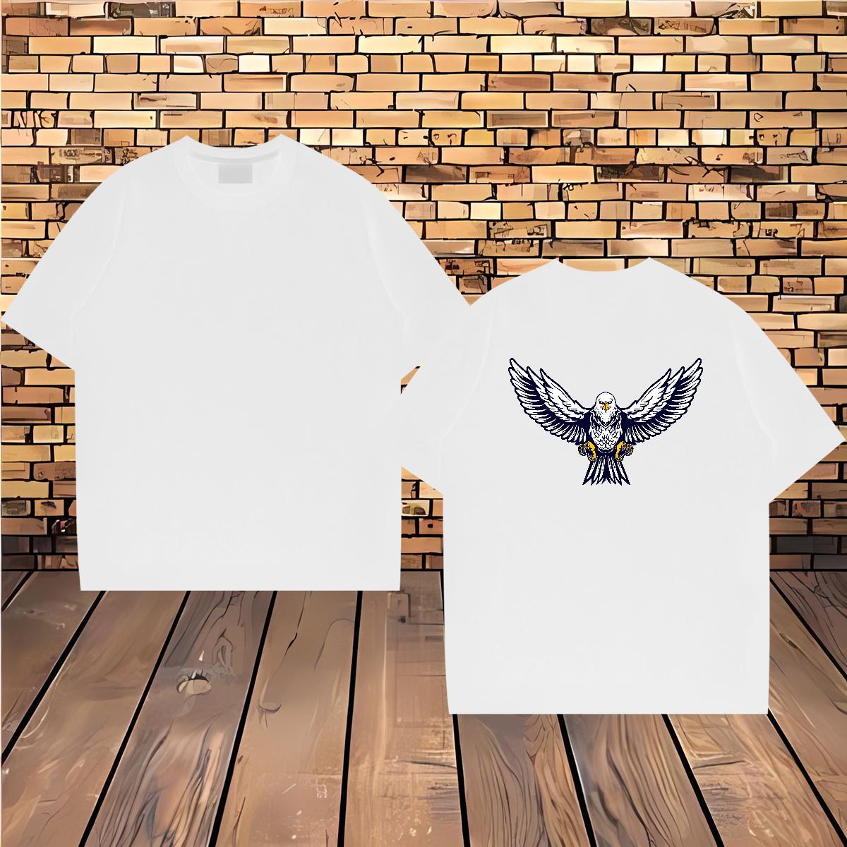 Stylist Men Tops Tees cool High Street Hip Hop 230g Pure Cotton Wear O-Neck Short Sleeve Loose Fit T Shirts Men Graphic