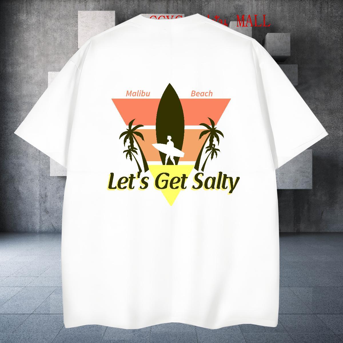 Unisex Tshirt for Man Woman Daily Wear 230g Cotton Plus Size Cartoon Pure Cotton wave Mens T Shirts Fashion Designer Tshirts