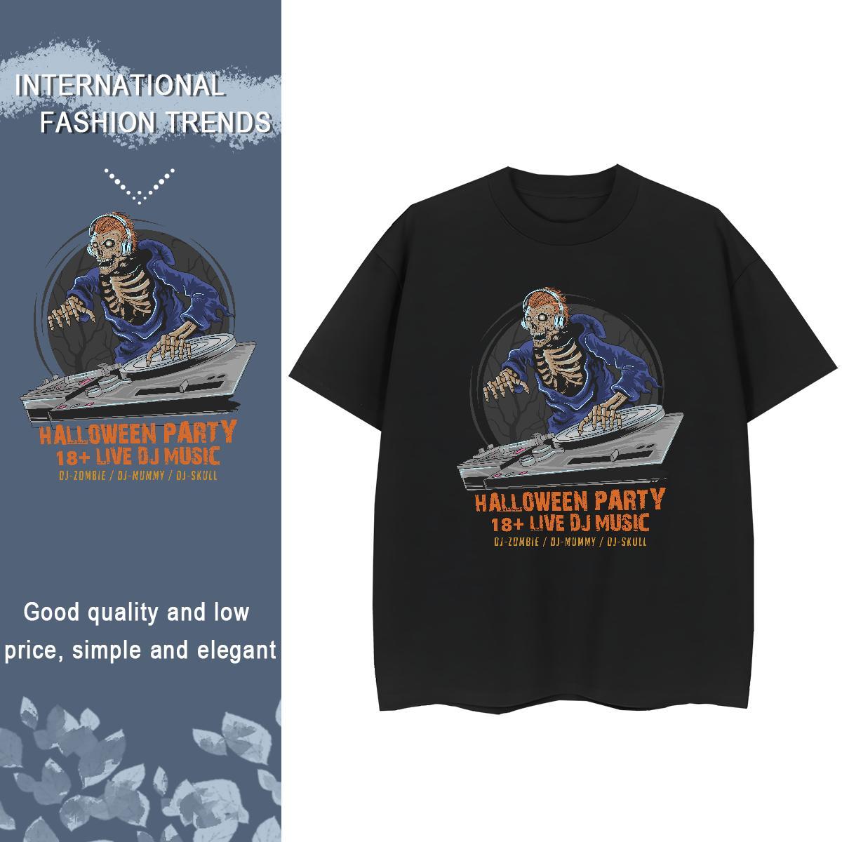 Stylist halloween Men Tshirts 100% Cotton 230g T-Shirts Oversized 3XL 4XL Home Outdoor Breathable Crew Neck Soft Polos