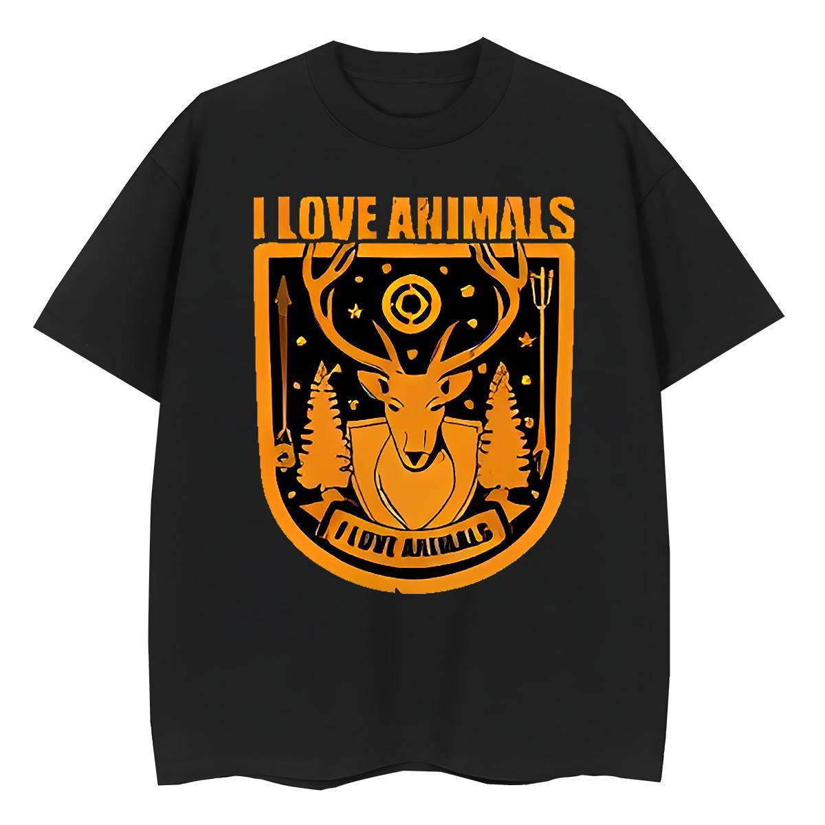 Fashion Design Men Tshirts Deer Street 230g Pure Cotton Tops Breathable Short Sleeve Loose T shirt Customized Print