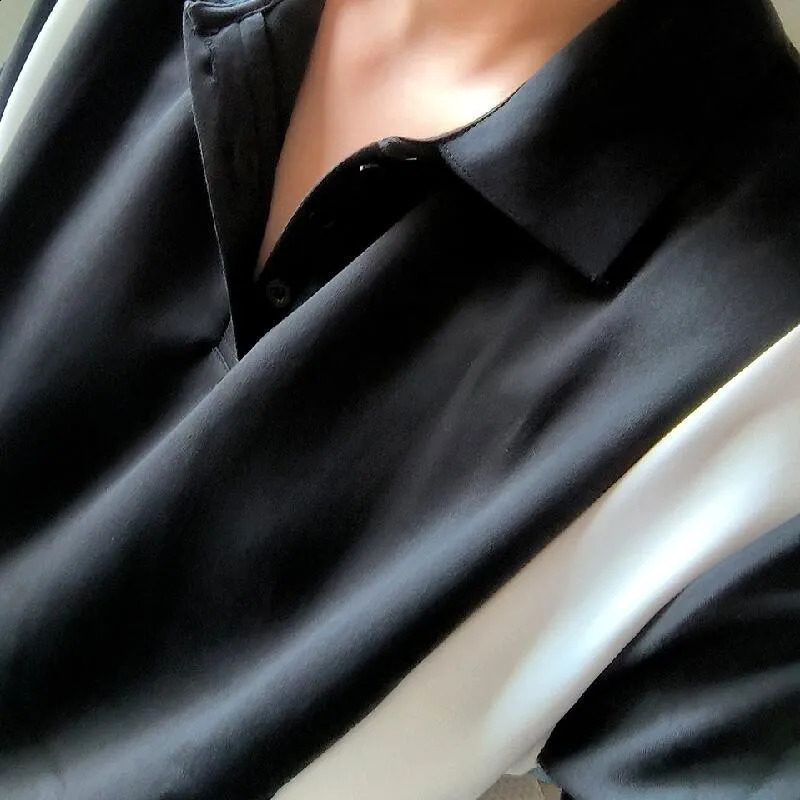 Golf Mens T-shirt Spring Autumn Long Sleeves Golf Polo Shirt Sports Casual Golf Tennis Loose Fashion Tees Mens Golf Clothing 240820