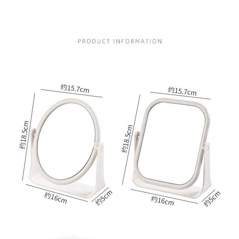 Little Bear Makeup Mirror Ladies Makeup Desktop Cute Rotating Fashion Mirror Oval Rectangle Shape Women Cosmetic Mirror Y240819