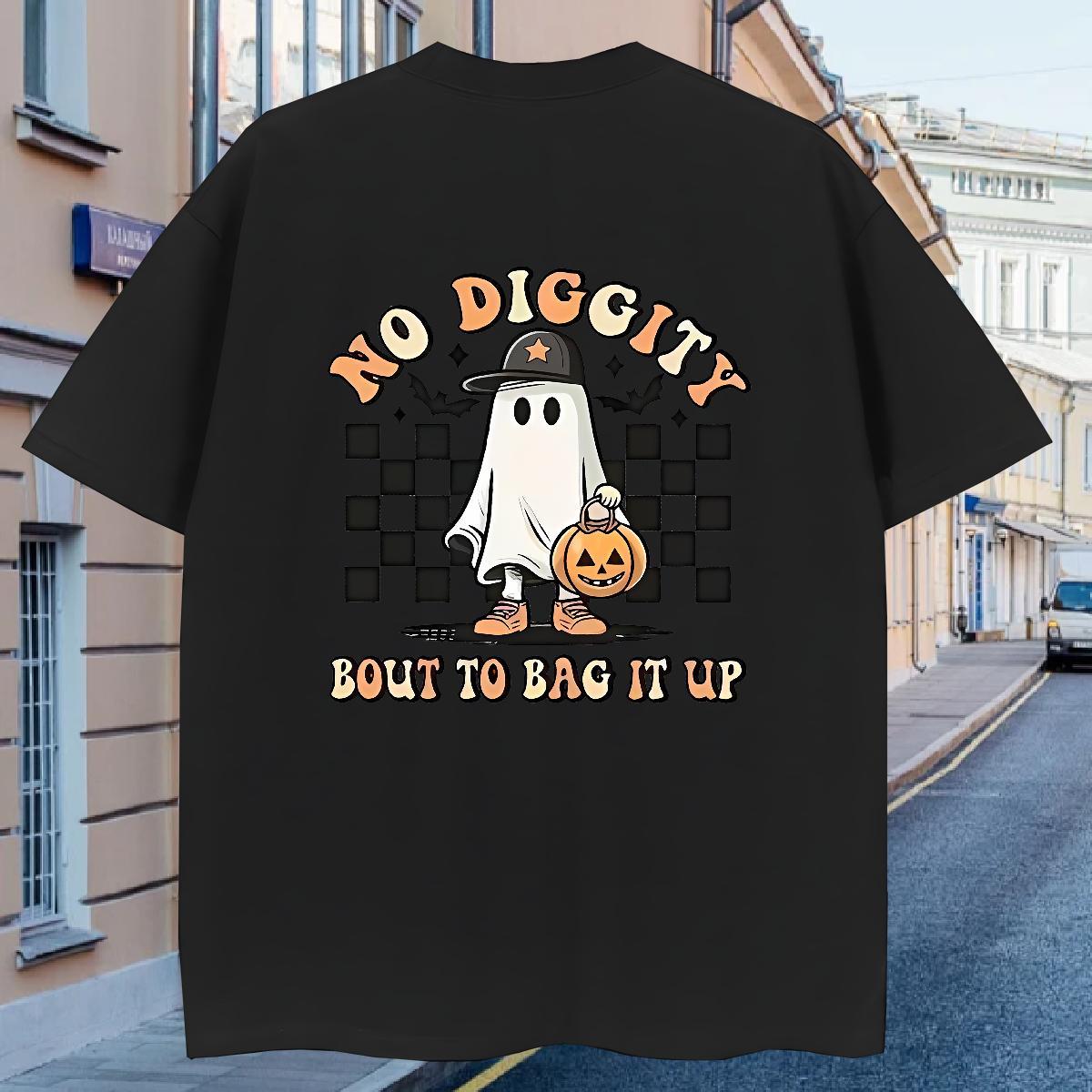 T Shirts Men 230g Cotton pumpkin Daily Wear Breathable Short Sleeve Skull Men Tees Classic Comfortable Top Tees