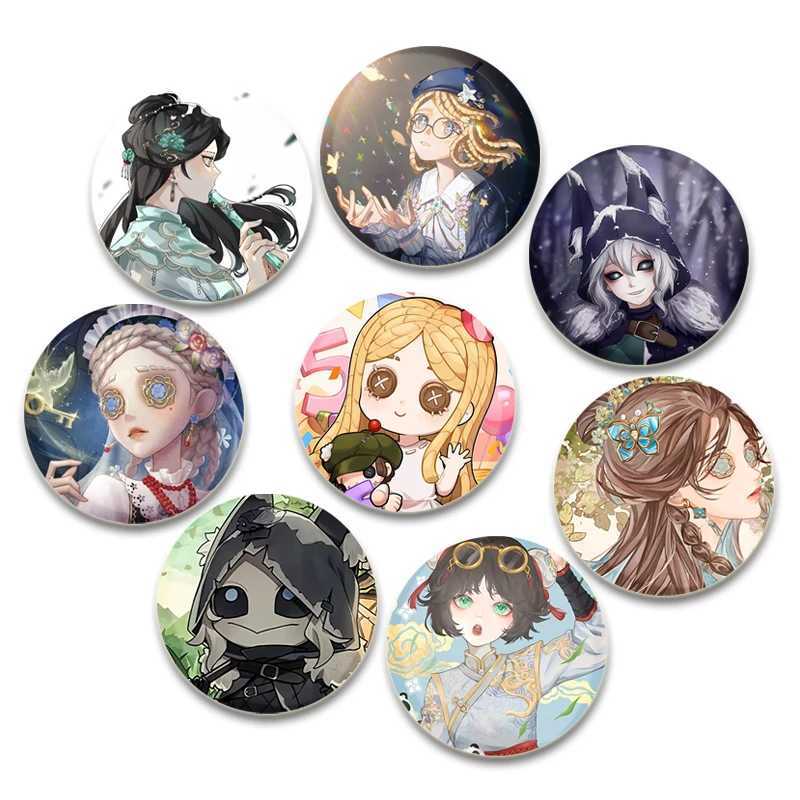 58mm Anime Game Logo V Pin Asymmetric Competition Mobile Game Badge Brooch Backpack Clothing Handmade Gift Brooch W240815