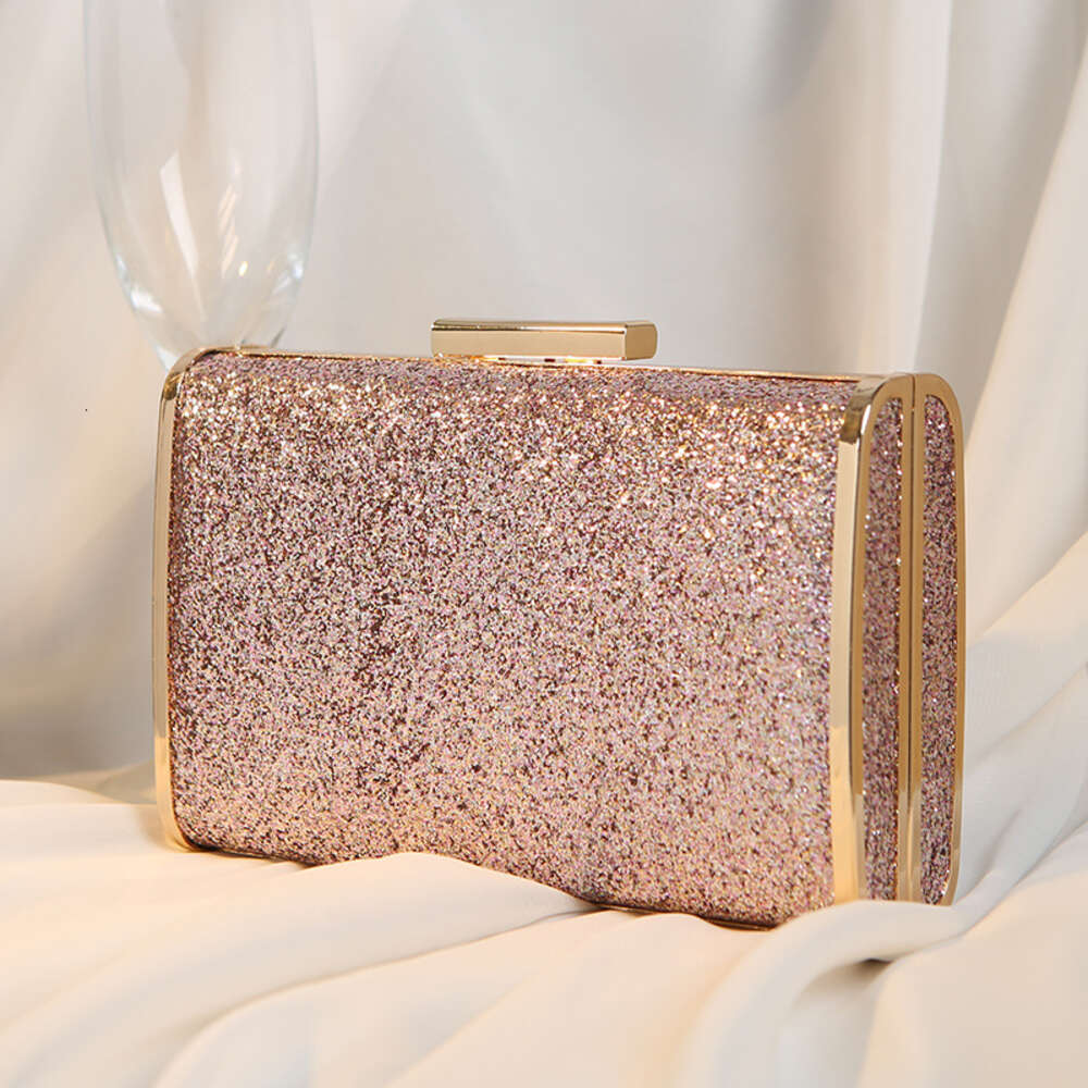 2023 New Fashion Shining Chain Crossarm Small Square Bag Banquet Dress Bridesmaid Handbag Women