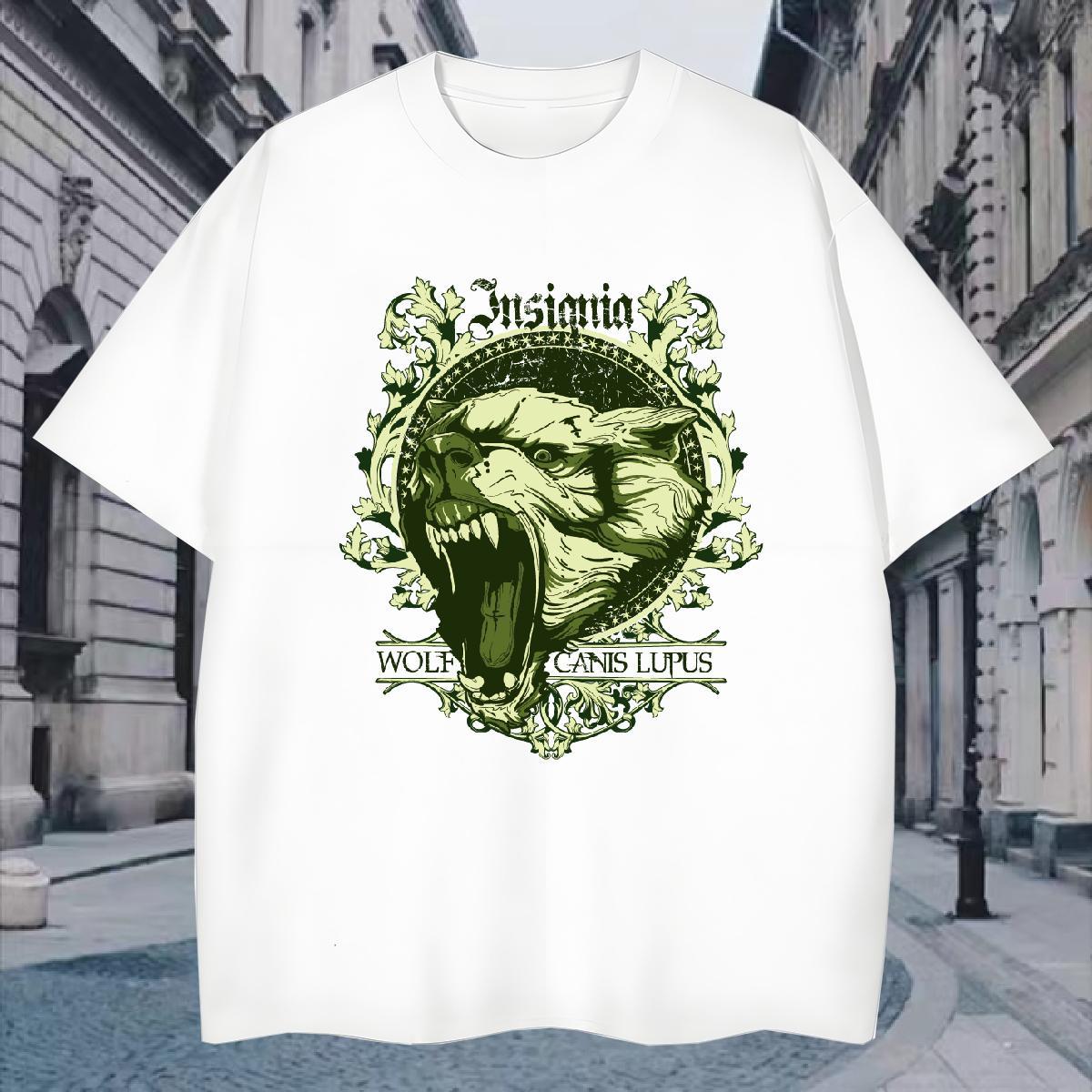 Popular T shirt lion O Neck Short Sleeves Daily Outfit Custom Printed 100% Cotton 230g Men Clothes T-Shirt Free Shipping Tops Shirt