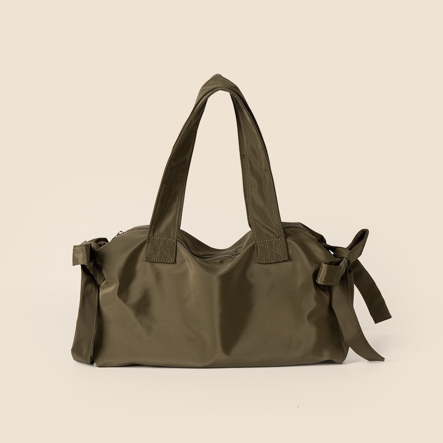 Summer commuting style armpit zipper nylon tote artistic lightweight casual shoulder bag large capacity women's simple