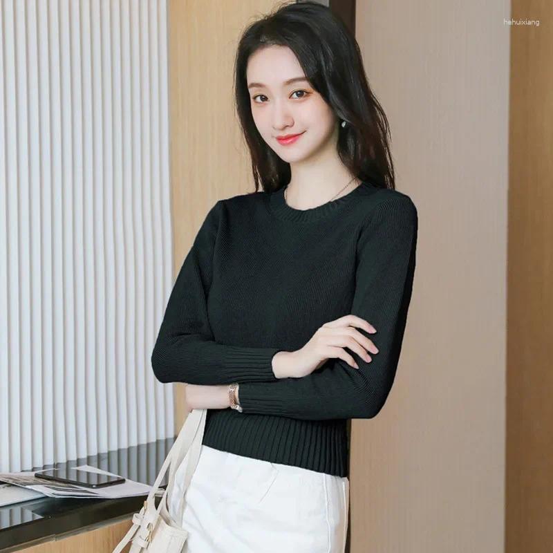 Women's Petite Knitted Sweater | Cropped Crew Neck For Layering