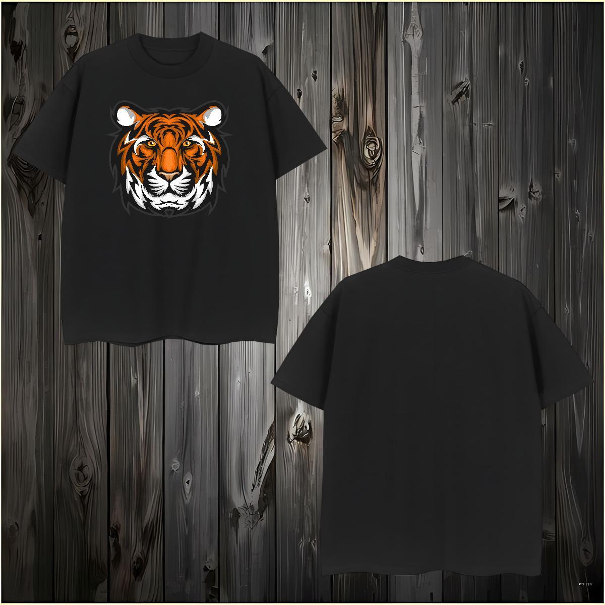 Cool Design T shirt tiger Crew Neck Breathable Casual White Plus Size 230g 100% Cotton Mens Tshirts Fashion Designer Tops Shirt