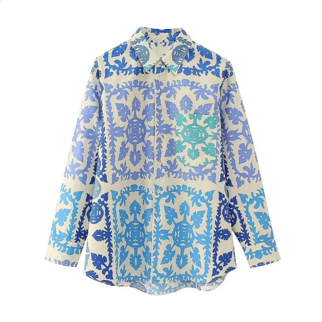 Womens printed clothing summer loose shirt and mens modern womens casual suit 240820