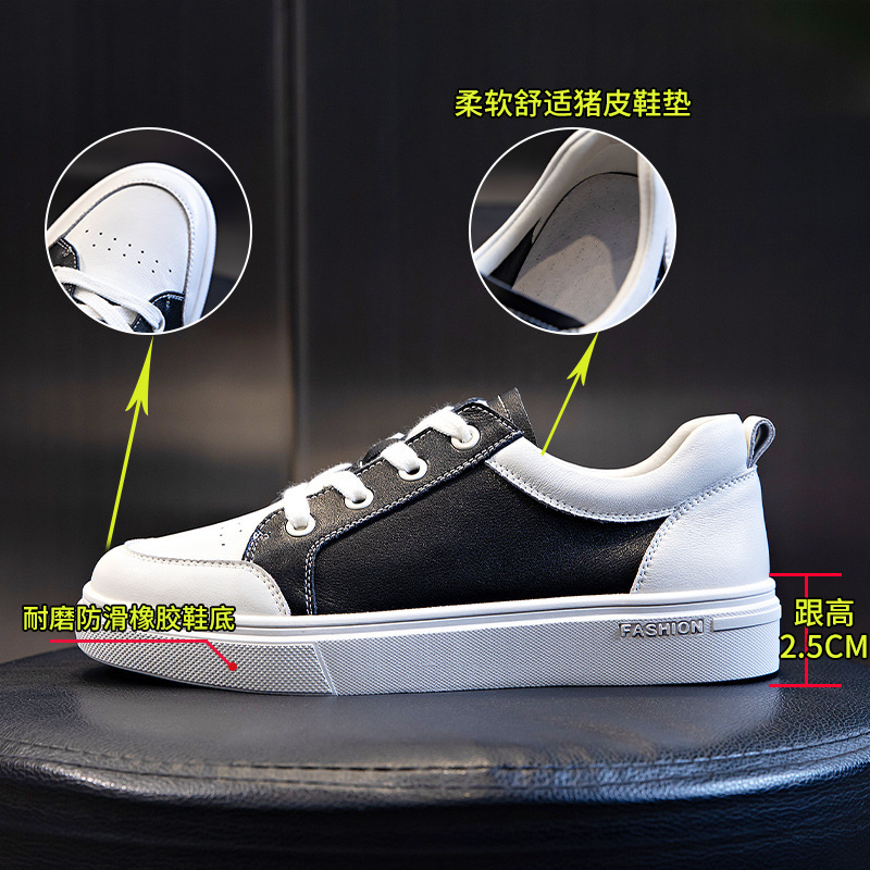 Ddmysports Genuine Leather Autumn New Sports And Leisure Flat Sole Single Women With Shallow Lace Up Versatile Small White Shoes For S Trend OUTDOOR