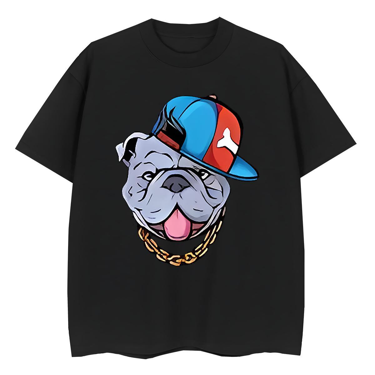 Fashion New Couples T Shirts Spring Summer Breathable Short Sleeve Tops Shirt Wholesale 230g 100% Cotton dog Customized Woman T Shirts