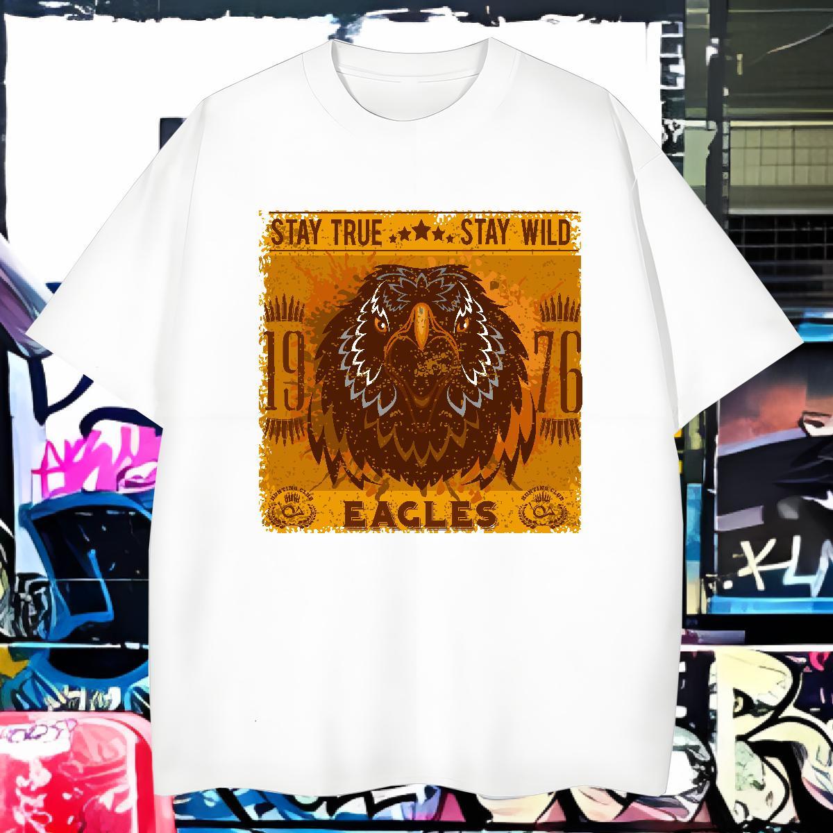 Cool T-Shirts eagle Breathable Hip Hop Street Custom Big Size 100% Cotton 230g Tshirts New Arrival Tees