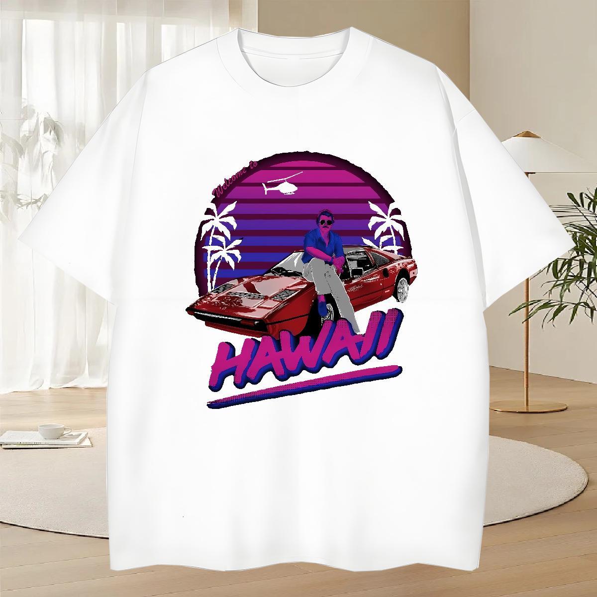 Free Shipping Men Tops Tees Daily Outfit 230g Pure Cotton Custom Print Oversized Breathable car Man T Shirts Classic Top Tees