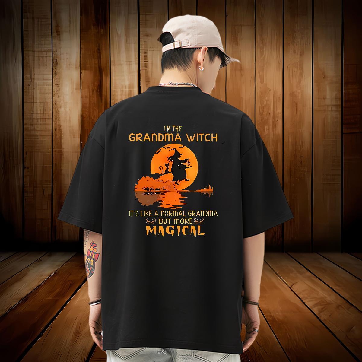 Fashion Men Clothes T-Shirt halloween Casual 230g Cotton Tshirts Breathable Short Sleeve Classic T shirt Black White