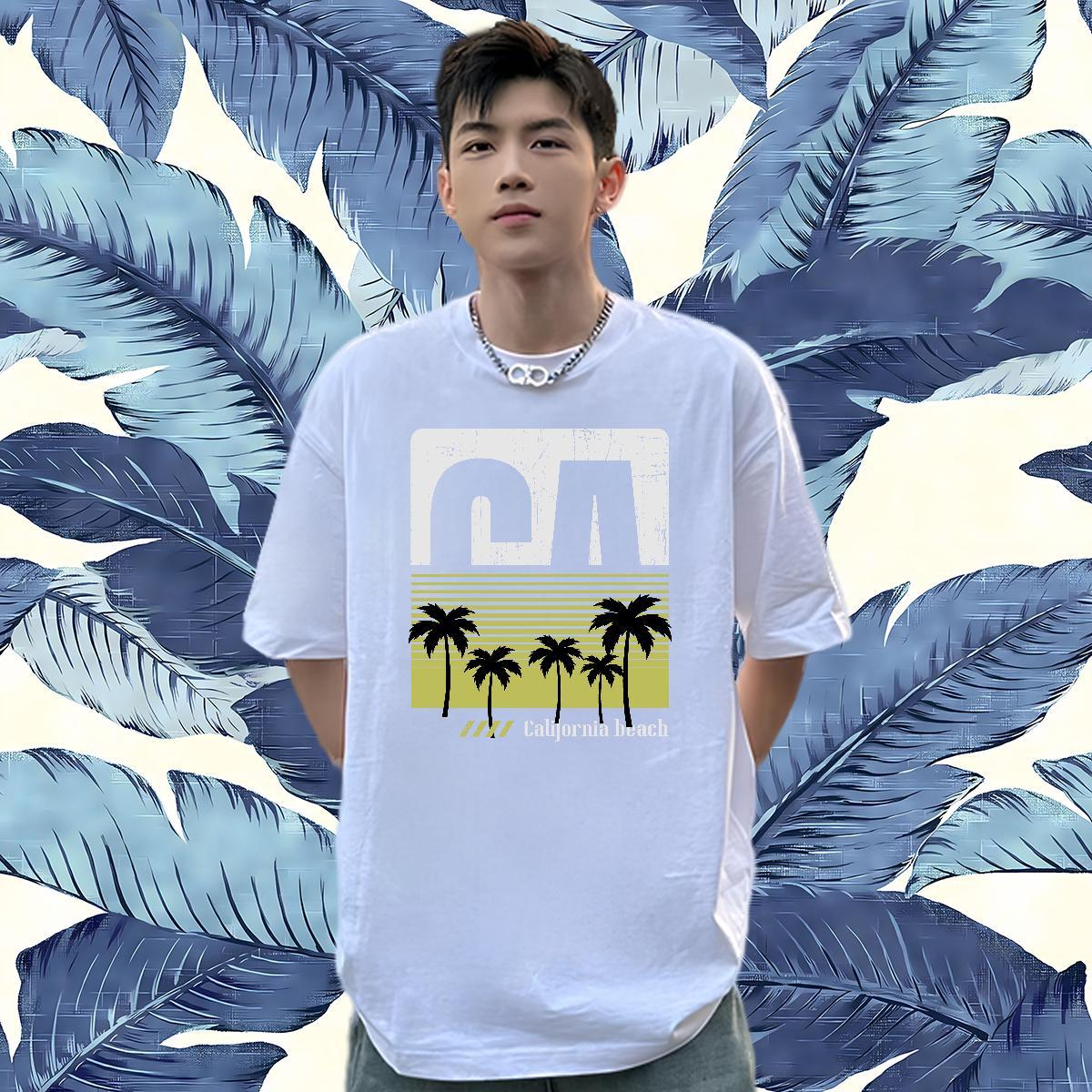 2024 Designer Men Clothes T-Shirt tree Spring Summer 100% Cotton 230g Tee Shirt Crew Neck Loose Mens T Shirts Graphic