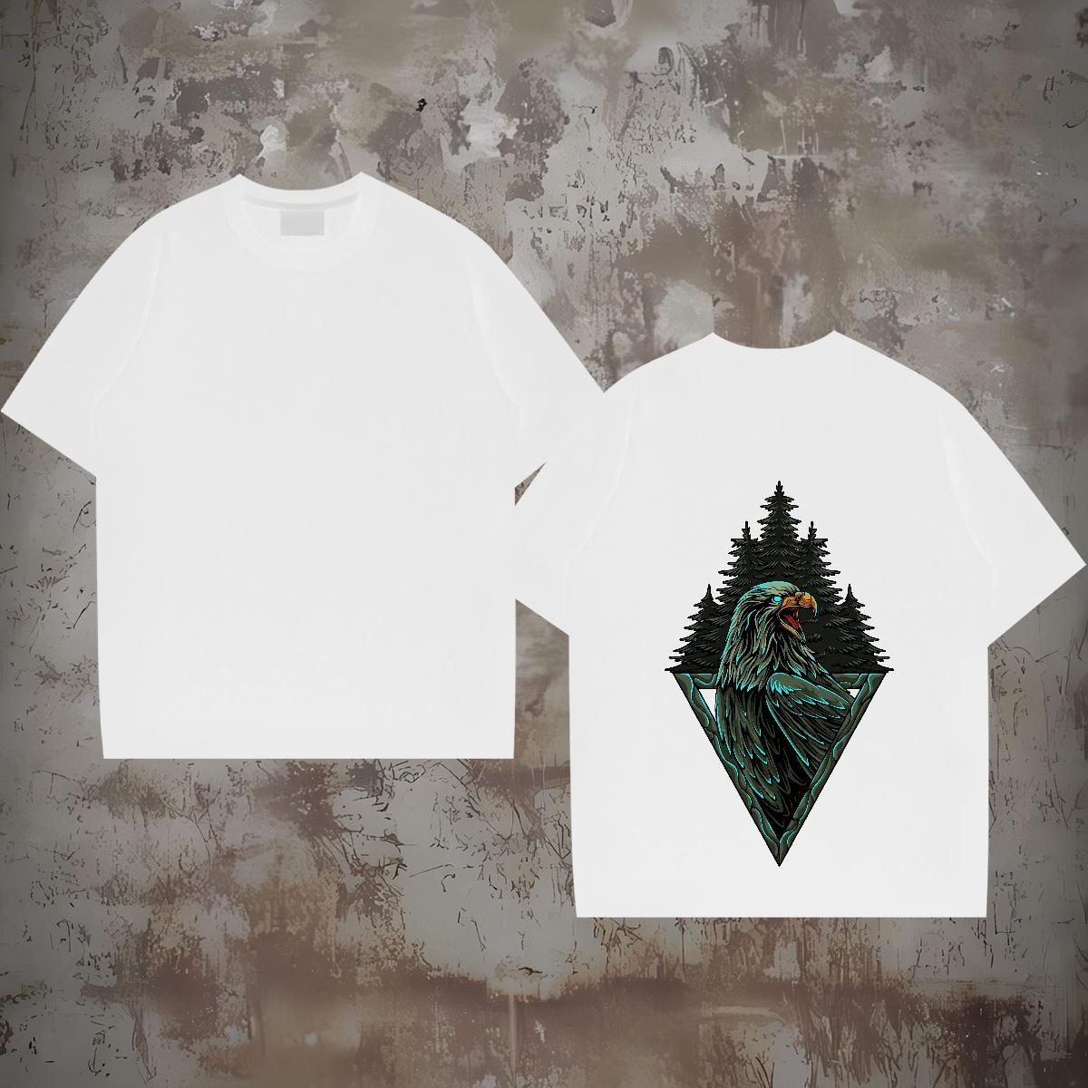 Designer Couples T Shirts eagle Street Casual 100% Cotton 230g Top Tees Pure Cotton High Quality Mens T Shirts Graphic