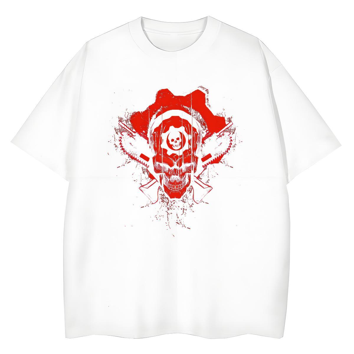 Designer scary Men Tees 230g Pure Cotton T shirt Anime Daily Outfit Breathable Comfortable Tshirts