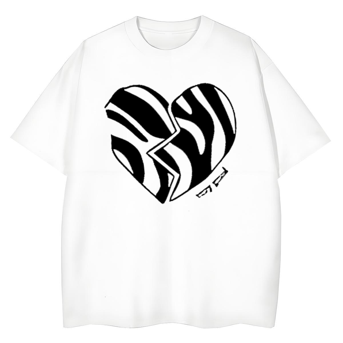 2024 Casual Couples T Shirts Sports Casual Short Sleeve O-Neck Top Tees Comfortable 230g Cotton handpainted Custom Print Oversized T shirt