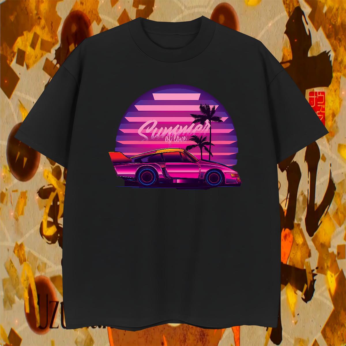 Free Shipping Men Clothes T-Shirt Street 230g Cotton Custom Print Oversized Breathable Soft car T-Shirts Designer Tops Shirt