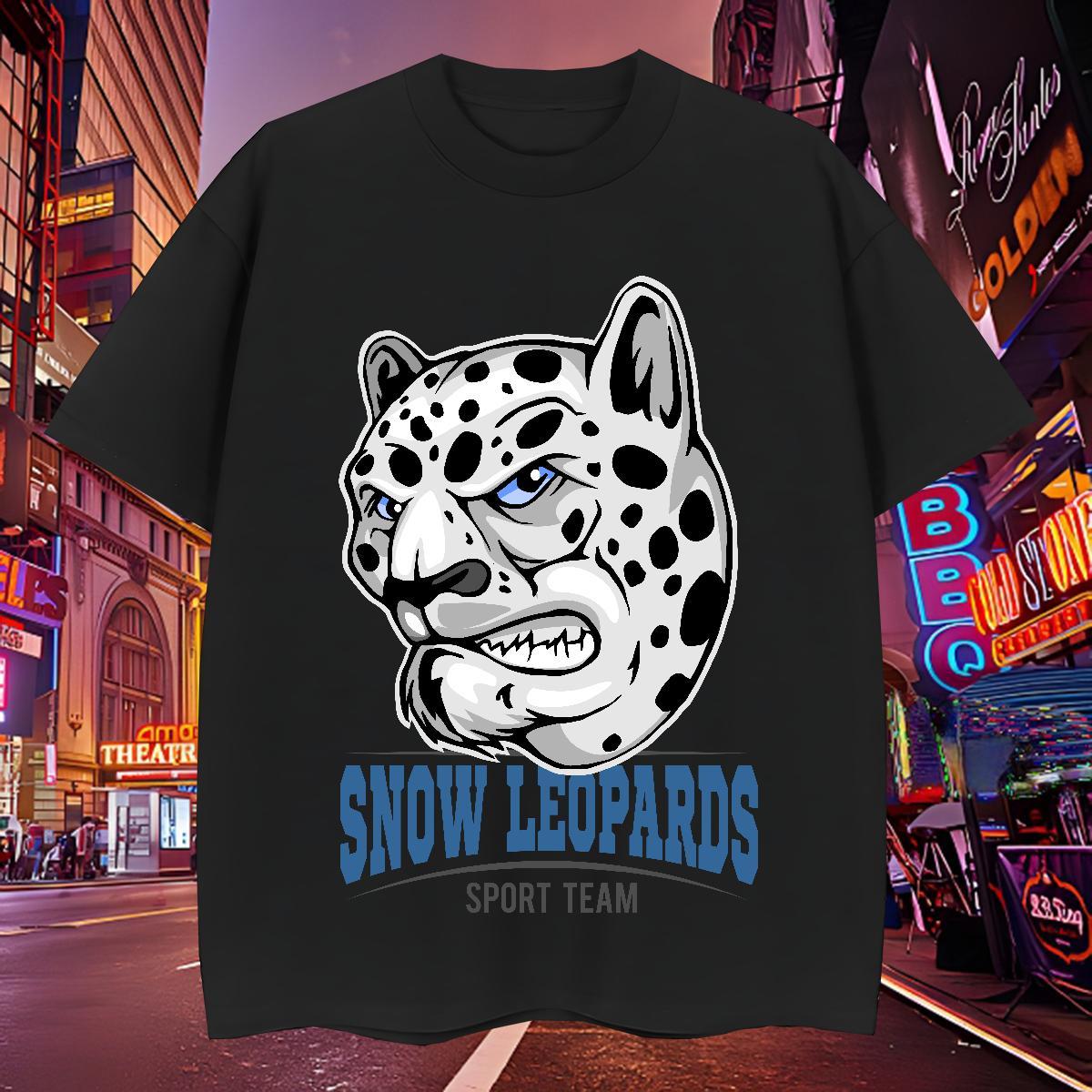Cool Design T shirt leopard Breathable Summer Casual DIY Logo Oversized 100% Cotton 230g Men Tshirts New Designer Polos