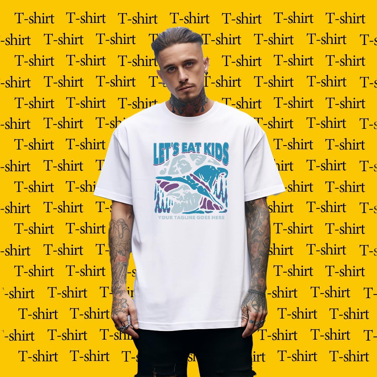Unisex Men Tees Hip Hop Street 230g Pure Cotton Anime Breathable Crew Neck dolphin Man T Shirts 2024 Tops Tees
