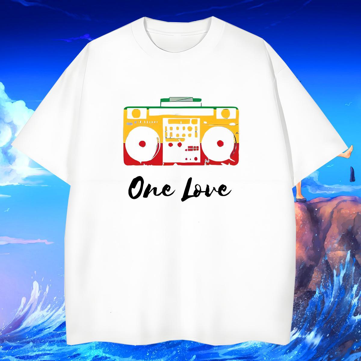 Loose letter 100% Cotton 230g Couples T Shirts Casual Breathable Short Sleeve T-Shirts Factory Direct Cartoon Printing L-4XL Wear