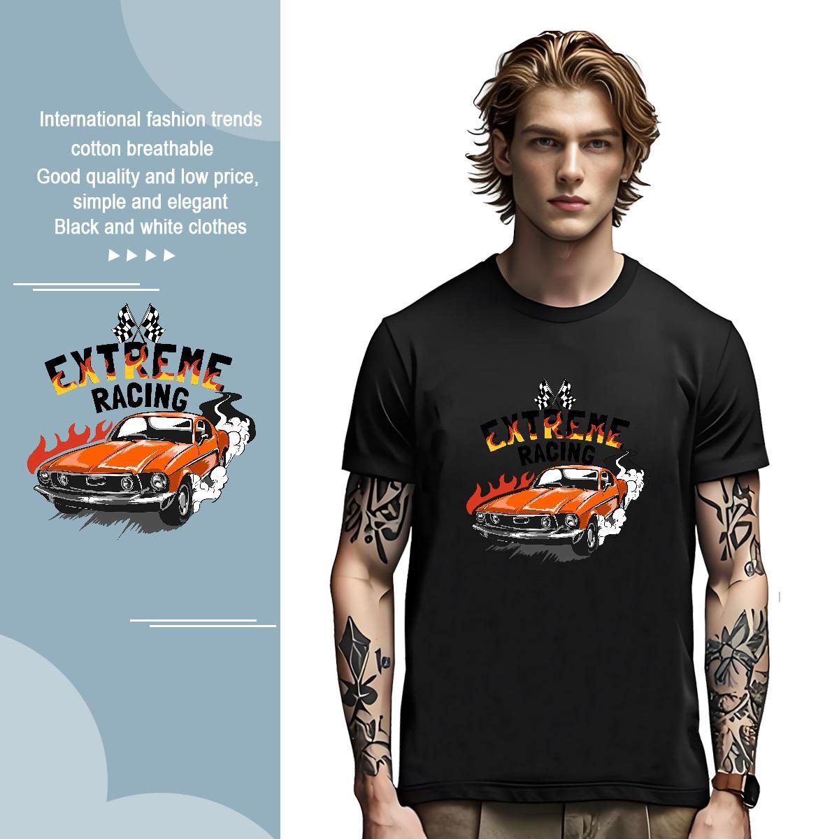 Unisex car Mens T Shirts Outdoor Tshirt for Man Woman 230g Cotton New Designer Breathable Short Sleeve Asian Size Tshirts