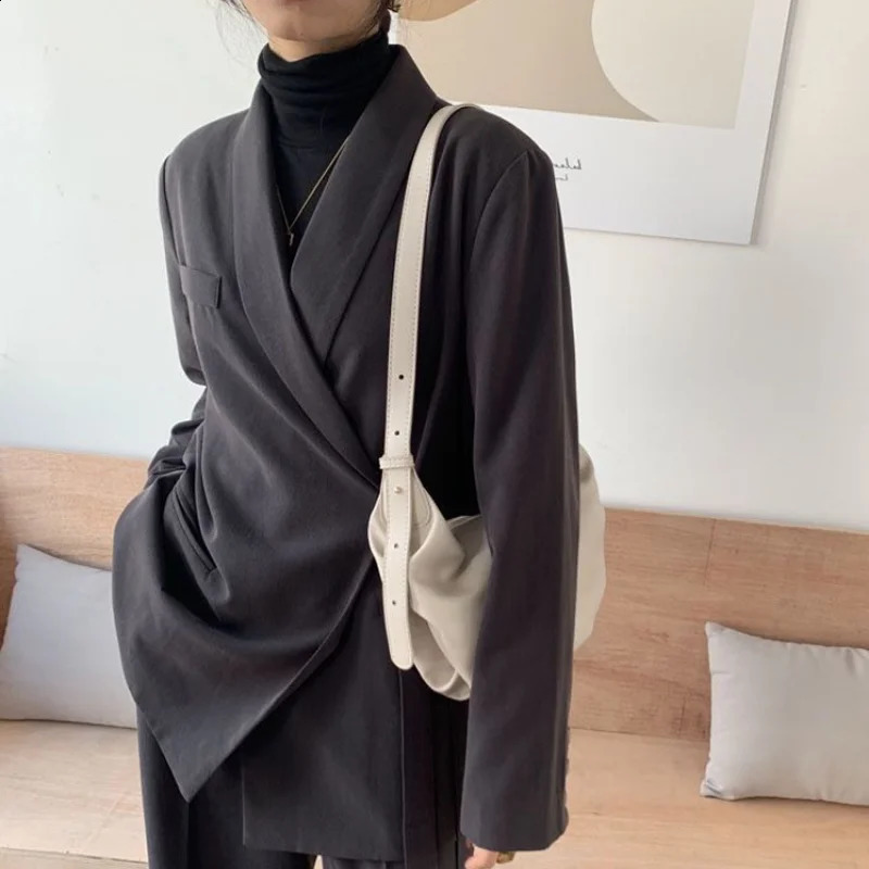 Trendy Pleated Shoulder Bag for Women Soft PU Leather Crossbody Dumpling Fashion Tote Cloud Hobo Bolsas 240820ZYl