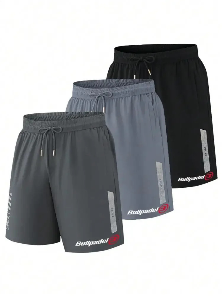 Bullpadel Summer Mens Beach Pants Breathable Casual Shorts Basketball Sports 240819