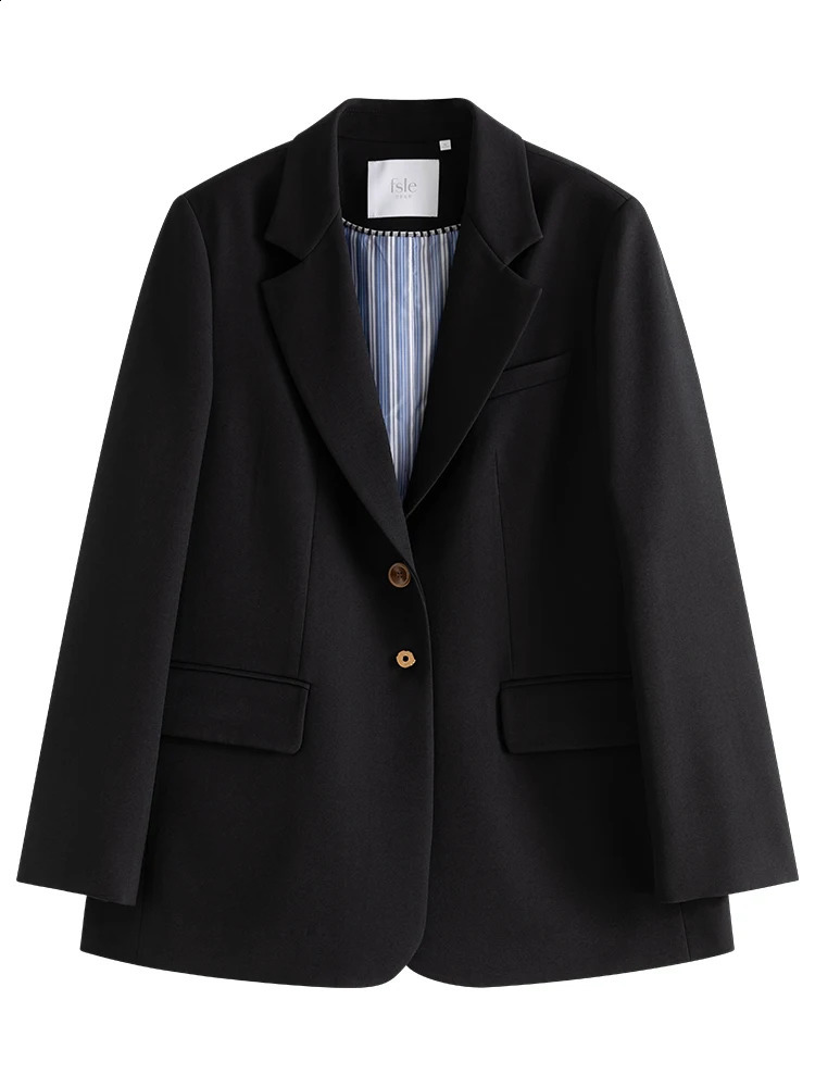 FSLE Simple Style Temperment Casual Suits Outer Set for Female Autumn Sense All match Loose Womens 240819