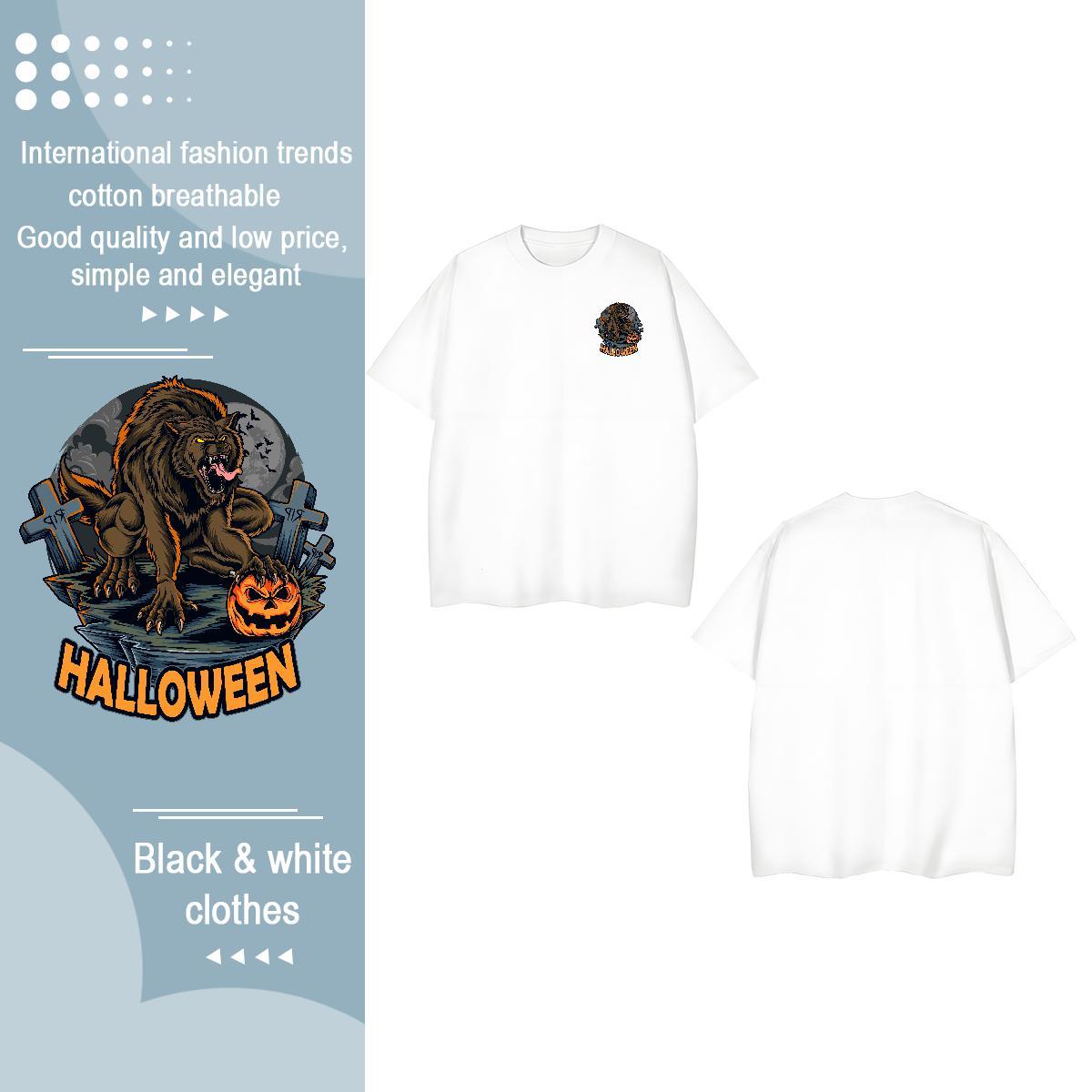 Custom Mens Tshirts pumpkin Hip Hop Street 100% Cotton 230g Tops Crew Neck Brand T-Shirts for Men Custom Printing