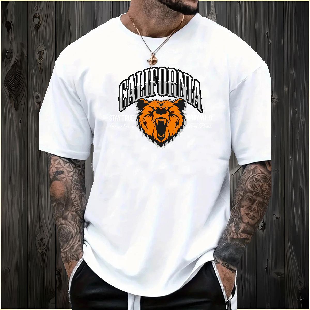 Free Shipping Man T Shirts animal O Neck Short Sleeves Street Casual Cartoon Print 230g Pure Cotton Couples T Shirts New Arrival Tops Shirt