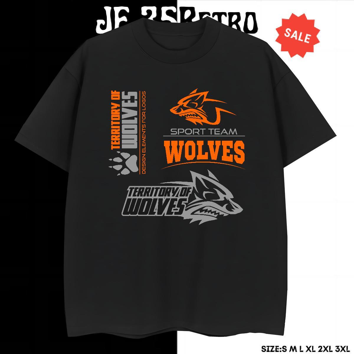 Classic Mens T Shirts wolf Breathable Short Sleeve Hip Hop DIY 230g Pure Cotton Mens Tshirts New Arrival Tops Shirt