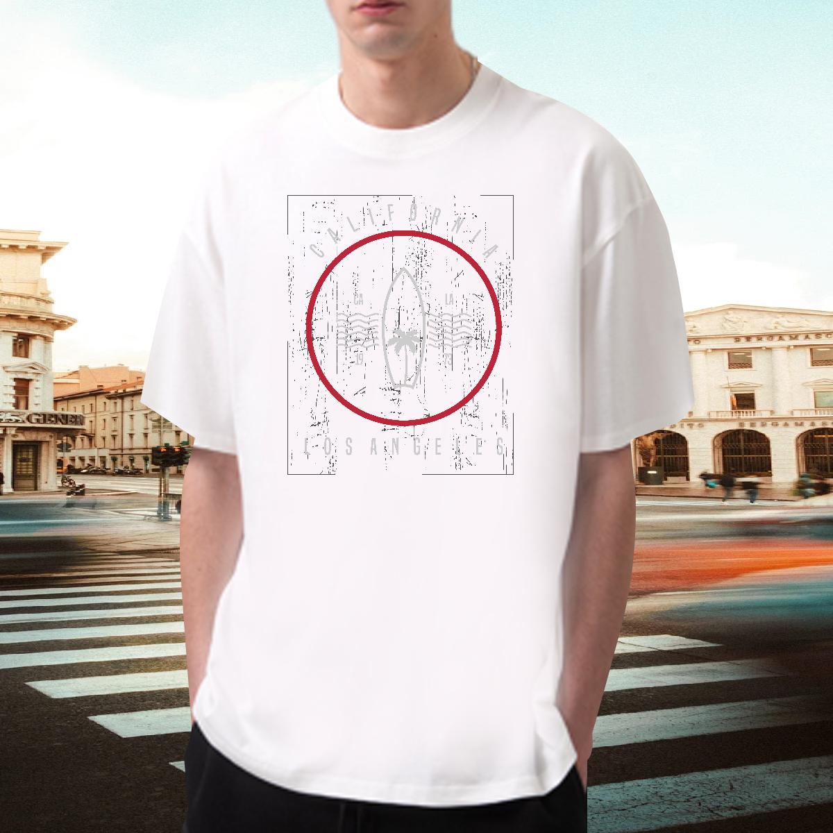 Free Shipping Tshirt for Man Woman Sport 230g 100% Cotton DIY Printed O Neck Short Sleeves circle T Shirt For Man Fashion Casual Clothes