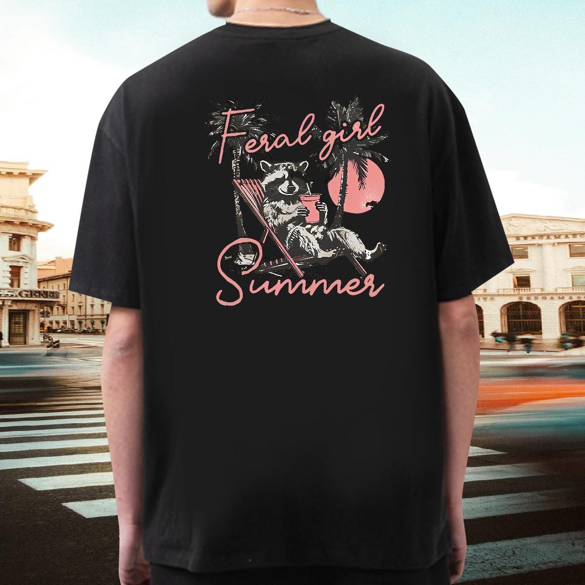 Cool Design Men T Shirts bear Round Neck Short Sleeve Street Wear DIY Anime 230g Pure Cotton Men Tops Tees Stylist Tees Shirts