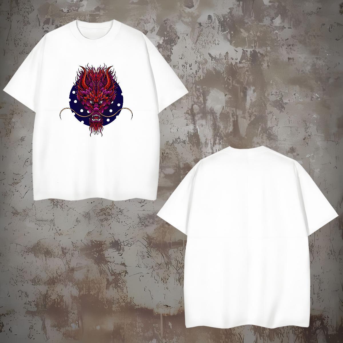 Unisex dragon T-Shirts Daily Outfit Tshirt for Man Woman 230g Cotton Designer Fashion O-Neck Short Sleeve Custom Big Size Tees Shirts