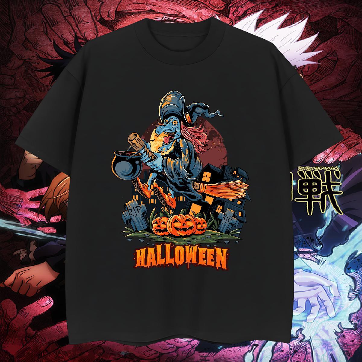 Designer Mens T Shirts halloween Crew Neck Beach Floral Print 100% Cotton 230g Tshirts Factory Direct Wear