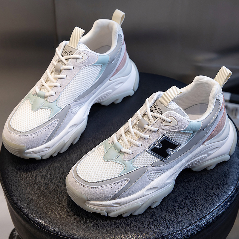 Ddmysports Children S New Autumn Leisure Sports Running With Absorbing Film Thick Soles And Igh Eight Genuine Leather Dad Shoes Women OUTDOOR