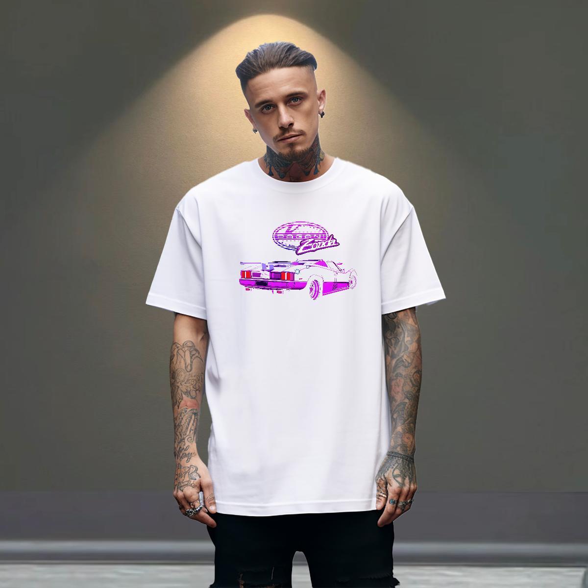 Soft Couples T Shirts Street wear Hip Hop 230g 100% Cotton Oversized 4XL Breathable Short Sleeve car T Shirt For Man New Arrival Tops Tees