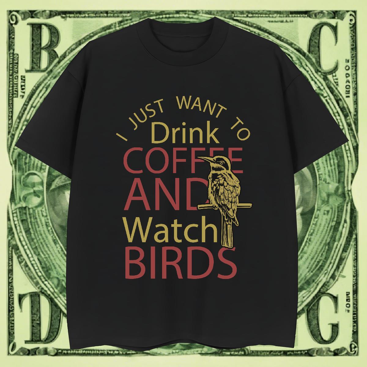 Loose Fit Couples T Shirts Casual Beach 230g Cotton White Plus Size Breathable Short Sleeve bird Mens T Shirts Wholesale Tops