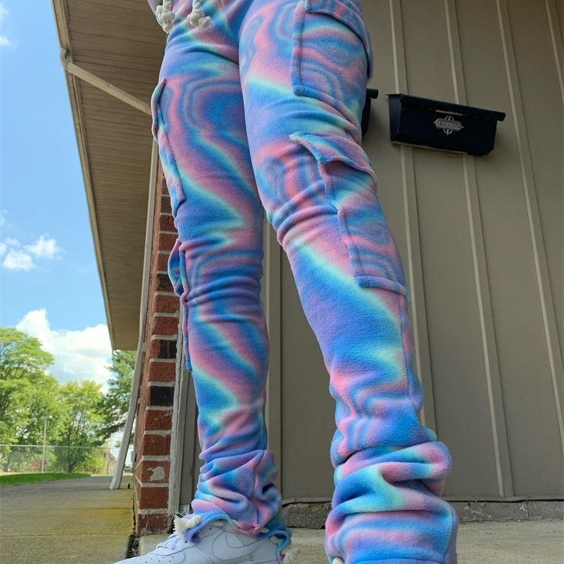 Ladies Stacked Sweat Cargo Pants Fall Winter Fashion Multi Pock Sweatpants Women Jogger Track Long Trousers Pant 240819