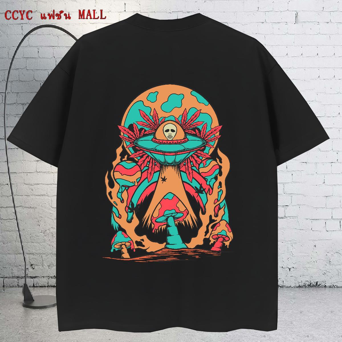 Classic Couples T Shirts Casual Beach 230g Cotton DIY Printed Crew Neck Breathable ET T Shirt For Man Fashion Casual Tees Shirts